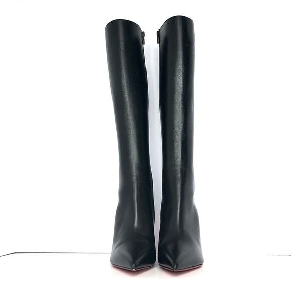 NEW Christian Louboutin Condora Botta 85 Black Knee High Pointed Toe Boots 37 - Picture 5 of 10